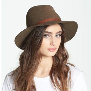 RAG & BONE Pecan Floppy Brim Wool Fedora Hat, Size Small, NWOT
